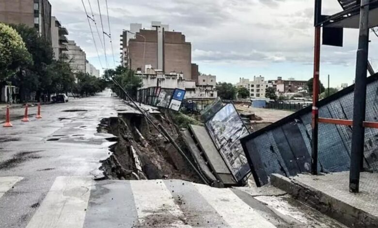 Hundimiento de Avenida en Córdoba